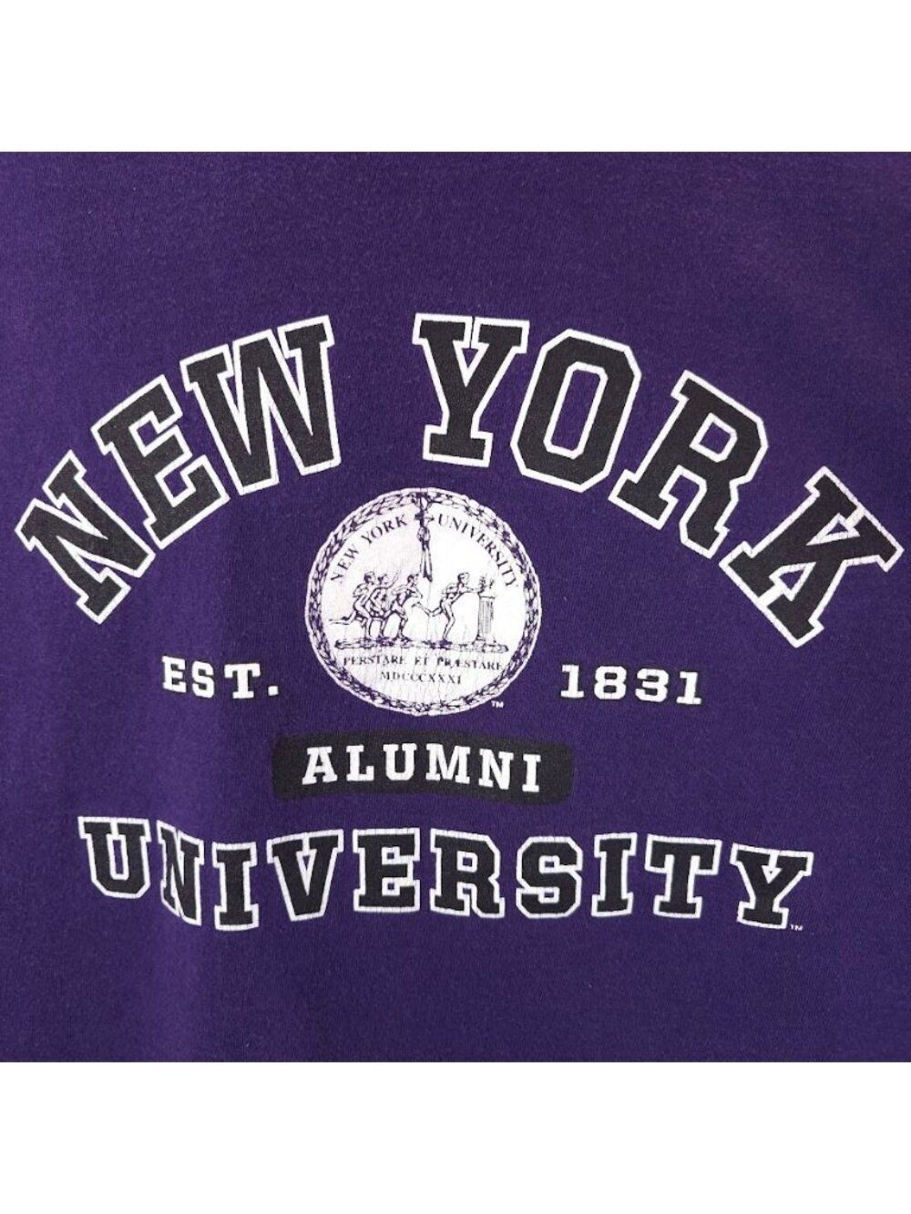 NYU Violets T Shirt Mens Size 2XL Purple New York University Champion Brand NCAA - Picture 3 of 7